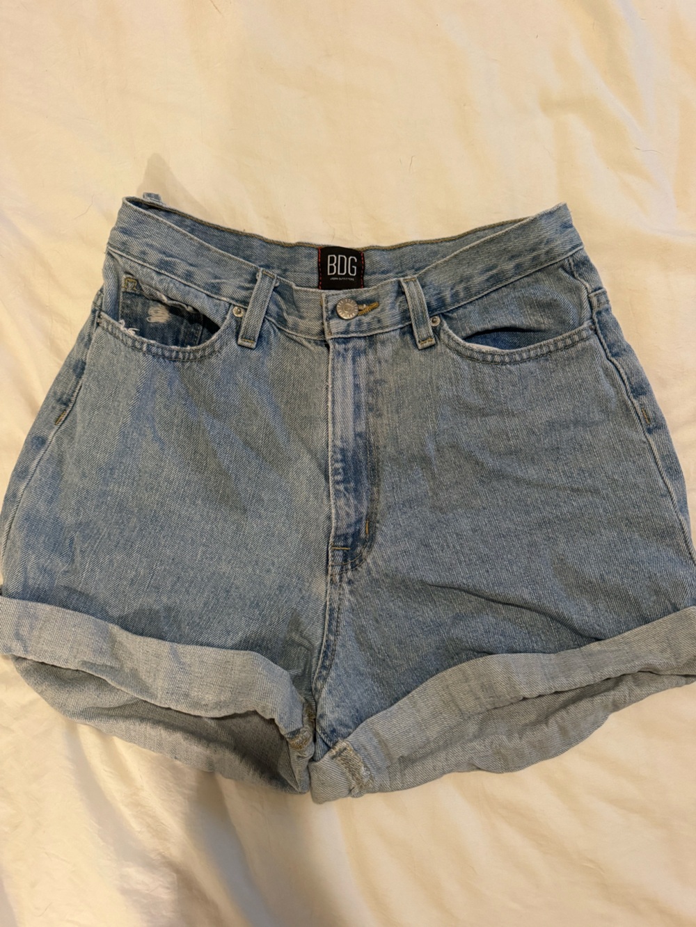 BDG Light Wash Denim Relaxed Shorts